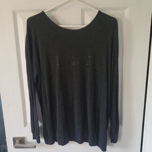 4 For $30 Gray "Find Your Body Mind Soul" Long Sleeve Top